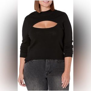 Women’s The Drop cut out mock neck sweater